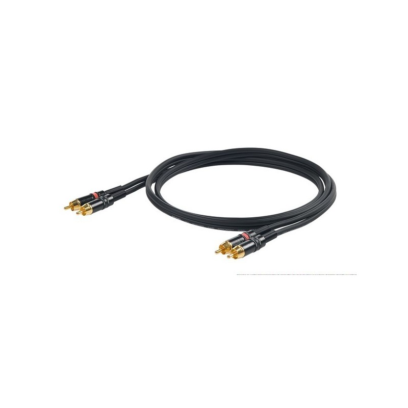 PROEL STAGE CHLP250LU15 CHALLENGE Series kabel stereo 2x wtyk RCA - 2x wtyk RCA, dł. 1.5m